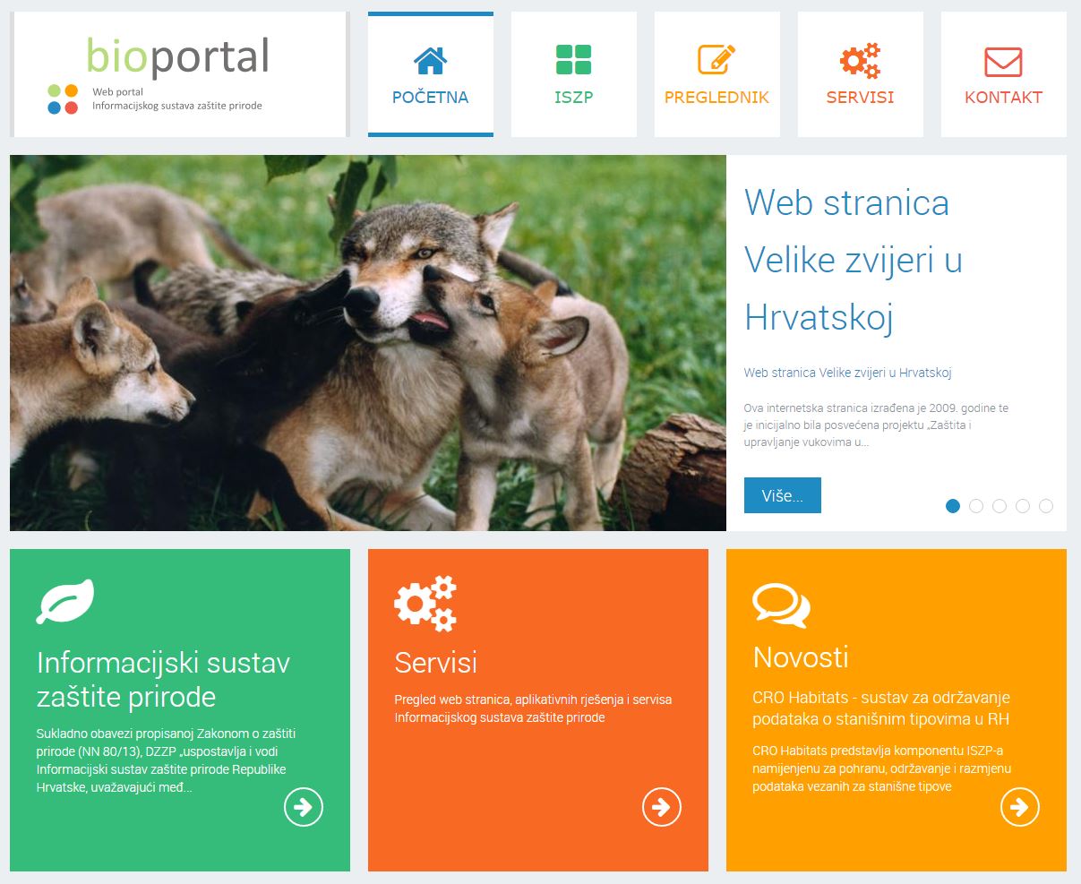 Bioportal ‒ Web portal Informacijskog sustava zaštite prirode