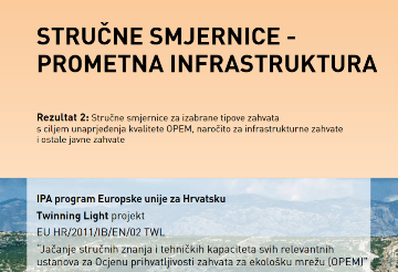 Stručne smjernice - Prometna infrastruktura