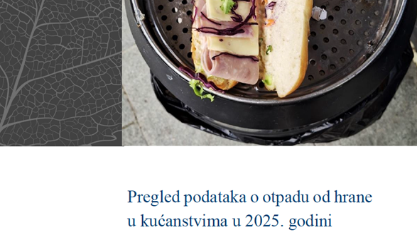 Pregled podataka o otpada od hrane u kućanstvima u 2025. godini