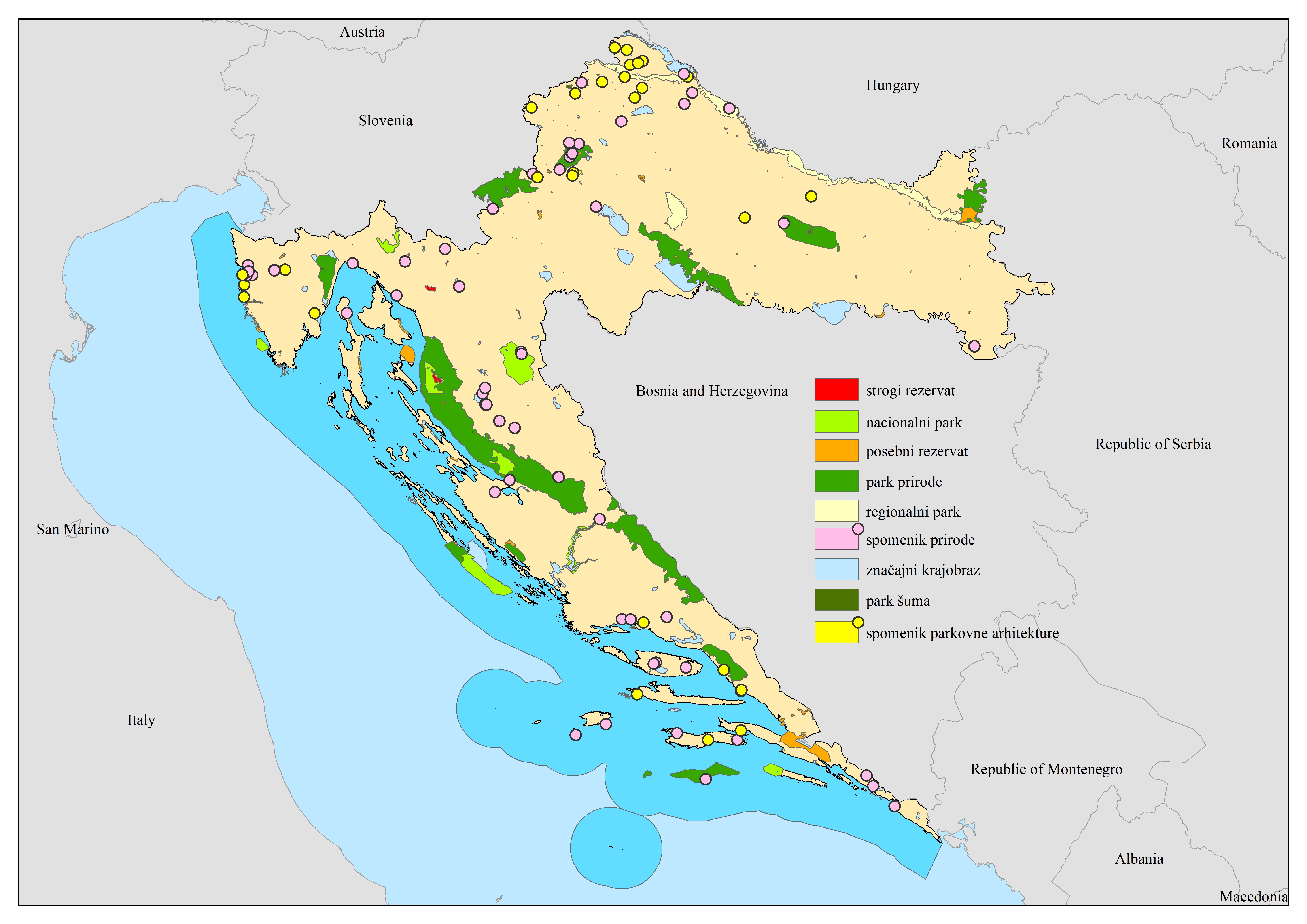 Zaštićena područja RH